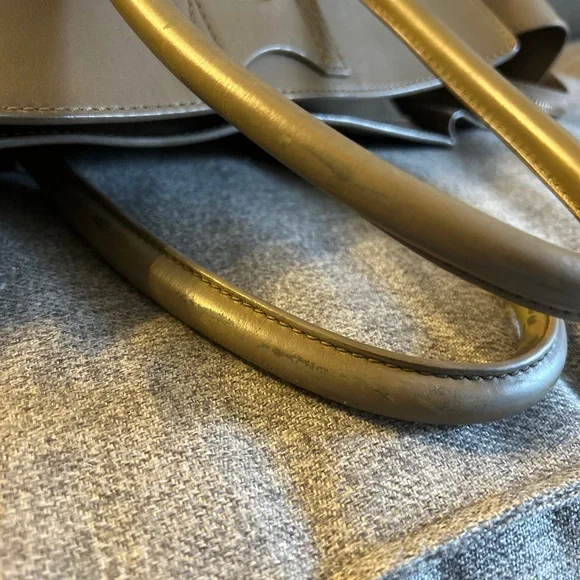 Celine Olive Green Leather Mini Luggage Tote - Picture 2 of 16